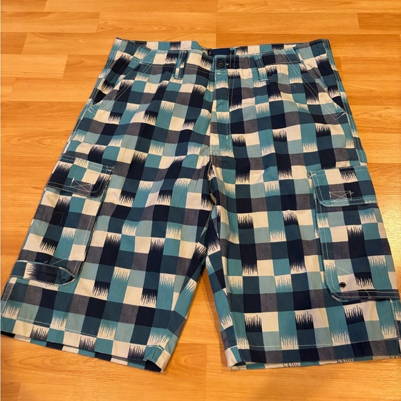 Freeone Blue Checkered Men's Shorts - Picture 1 of 5
